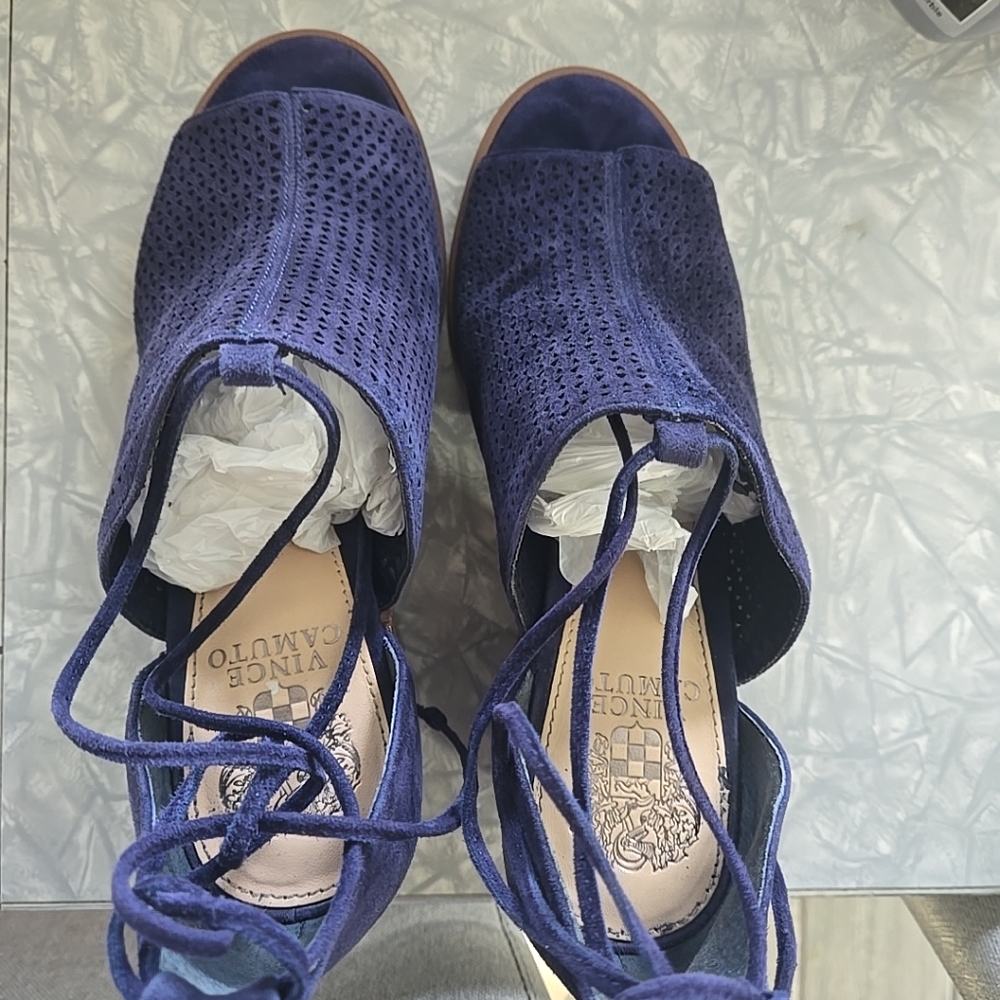 Vince Camuto‎ Women's Blue Suede Sandals